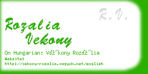 rozalia vekony business card